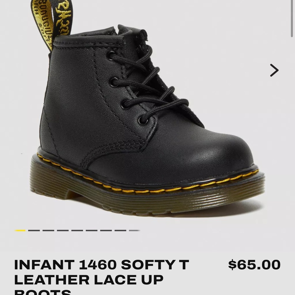 Baby size 3 black Dr Martens boots